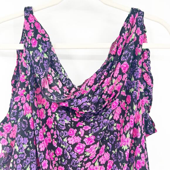 Free People Intimately Womens Fairy Bare It All Lace Floral Tank Bodysuit Size M - Picture 10 of 11